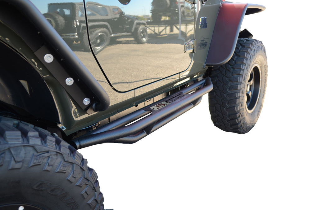 MTNTOPCN Tube Side Step Compatible for  2007-2018 Jeep Wrangler JK & JKU Unlimited 4 Door
