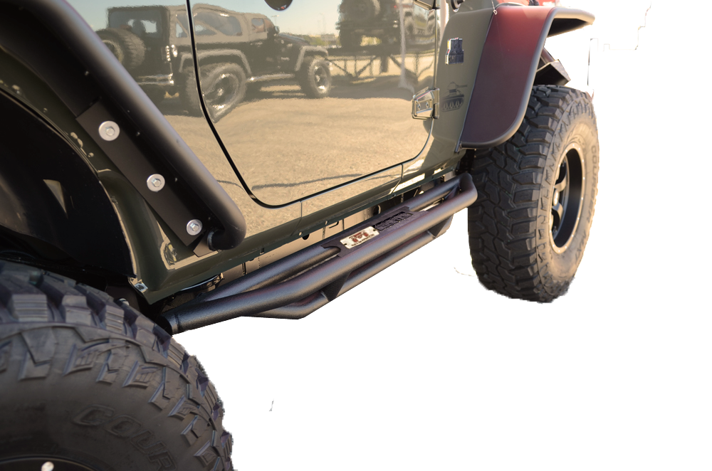 MTNTOPCN Tube Side Step Compatible for  2007-2018 Jeep Wrangler JK & JKU Unlimited 4 Door