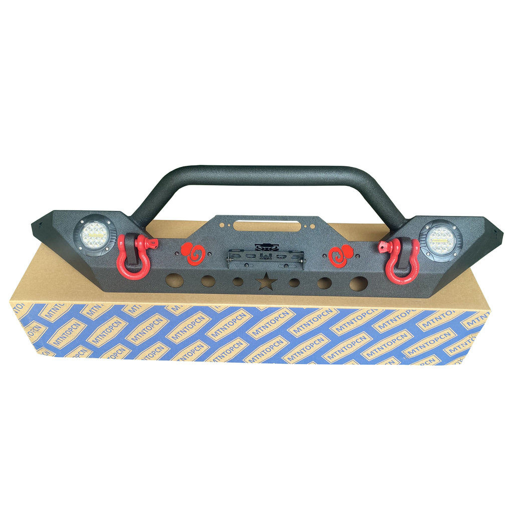 MTNTOPCN Front Bumper Compatible for Jeep Wrangler & Gladiator with Calabash Brother – Gourd Design-Upgrade Your Off-Road Experience (Small Gourd Front Bumper)