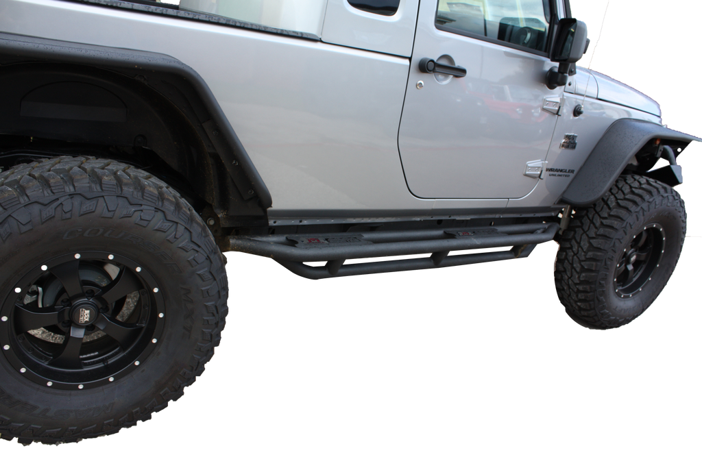 MTNTOPCN Tube Side Step Compatible for  2007-2018 Jeep Wrangler JK & JKU Unlimited 4 Door