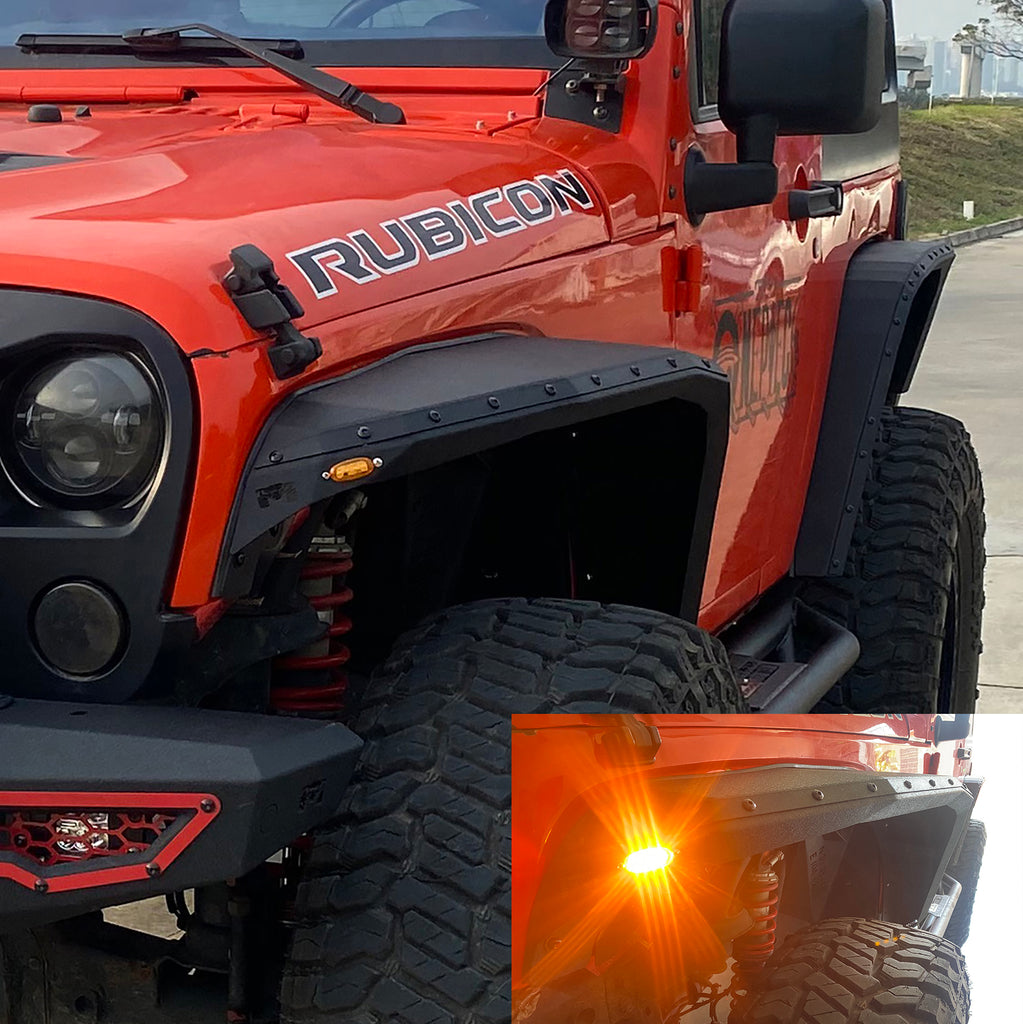 OMP Offroad Blade Concept Design Steel Fender Flares compatible for 2007-2018 Jeep Wrangler - Enhance Your Off-Roading Experience with Superior Style and Durability
