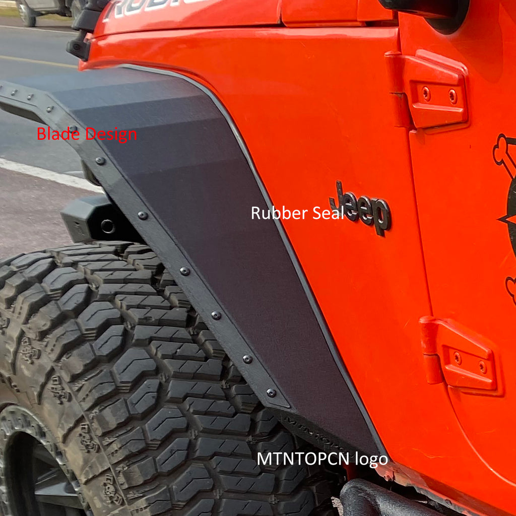 OMP Offroad Blade Concept Design Steel Fender Flares compatible for 2007-2018 Jeep Wrangler - Enhance Your Off-Roading Experience with Superior Style and Durability