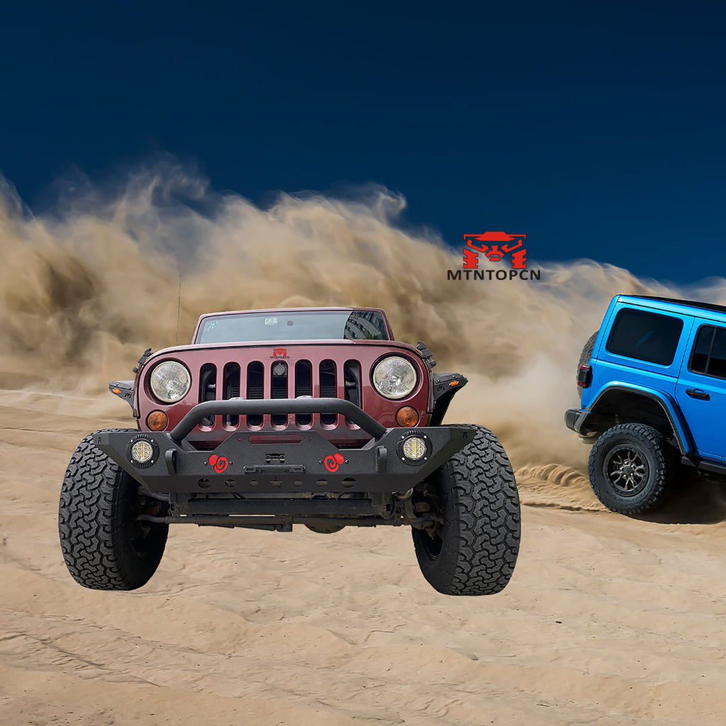 MTNTOPCN Front Bumper Compatible for Jeep Wrangler & Gladiator with Calabash Brother – Gourd Design-Upgrade Your Off-Road Experience (Small Gourd Front Bumper)