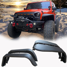 Load image into Gallery viewer, MTNTOPCN Aluminum Fender Flares Front & Rear Compatible for Jeep Wrangler 2007-2018 JK & JKU Unlimited, Revamp Your Jeep: 2007-2018 Jeep Wrangler Fender Flares for Off-Road Adventures