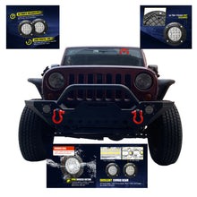Load image into Gallery viewer, MTNTOPCN Front Bumper Compatible with 2007-2018 Jeep Wrangler JK & Unlimited, Rock Crawler Bumper with Winch Plate Mounting & 2 x LED Lights & 2 x D-Rings Off Road