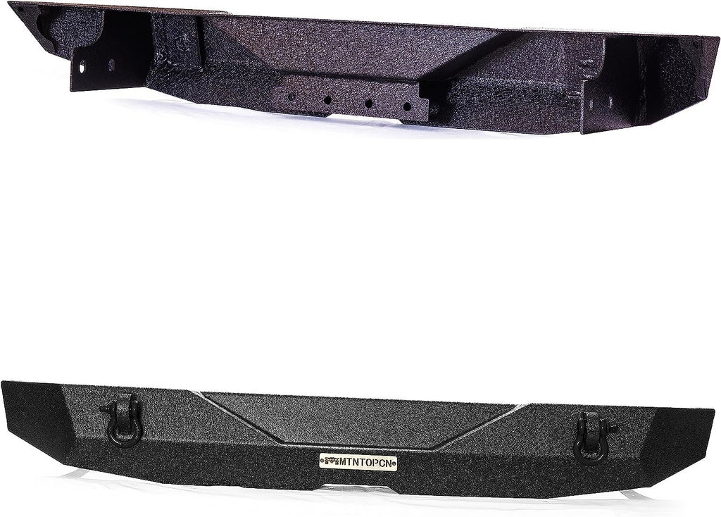 MTNTOPCN Rear Bumper Compatible for Jeep Wrangler JK JKU 2007-2018