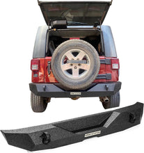 Load image into Gallery viewer, MTNTOPCN Rear Bumper Compatible for Jeep Wrangler JK JKU 2007-2018