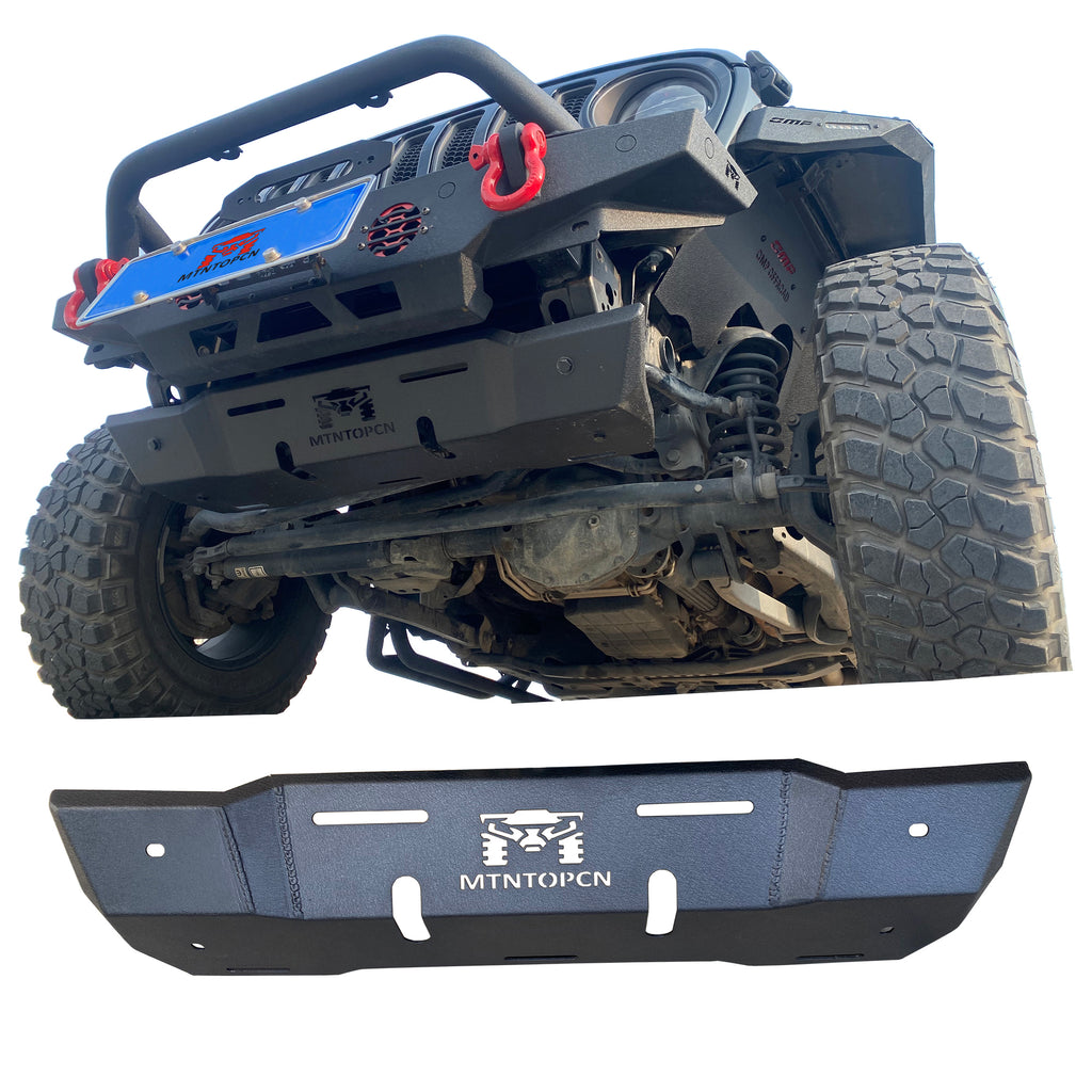 MTNTOPCN Aluminum front skid plates for Jeep Wrangler JL/JLU and Jeep Gladiator