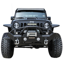 Load image into Gallery viewer, MTNTOPCN Stubby Front Bumper Compatible for 2007-2024 Jeep Wrangler, 2020-2024 Jeep Gladiator - Upgrade Your Off-Road Experience