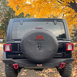 MTNTOPCN Aluminum Rear Bumper - Fits Jeep Wrangler JL/JLU 2018-2024 - Lightweight OffRoad Design - with License Plate Mount