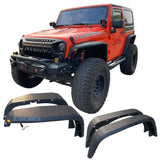 MTNTOPCN Steel Fender Flares compatible for 2007-2018 Jeep Wrangler - Enhance Your Off-Roading Experience with Superior Style and Durability