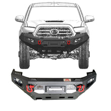 Load image into Gallery viewer, MTNTOPCN Front Bumper Full Size Compatible for Toyota Tacoma 2016-2023 with 2 Fog lamp and 2 LED